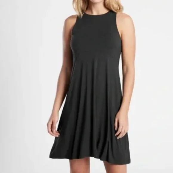 NWT Athleta Santorini Thera Dress, Black (S) - Picture 4 of 7